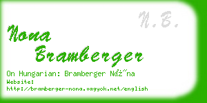 nona bramberger business card